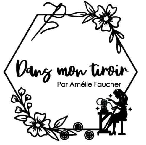 Logo de l’atelier Dans mon tiroir, par Amélie Faucher